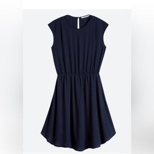 Brand new navy dress - beautiful design and very flattering.